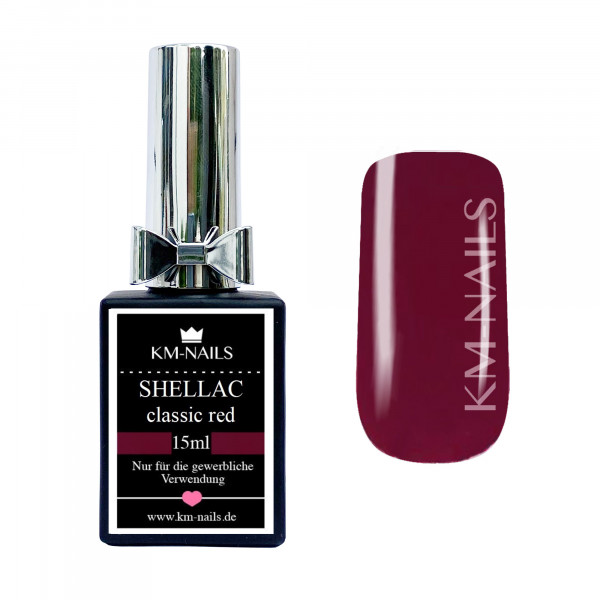 KM-Nails Shellac classic red