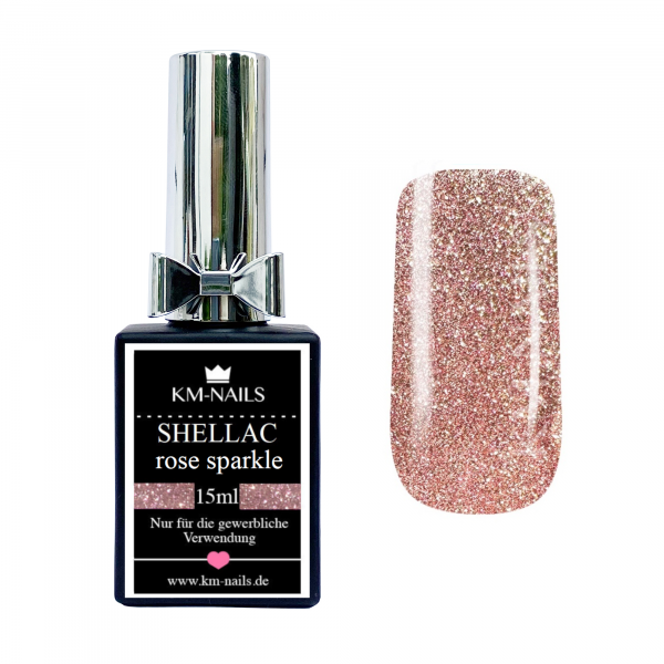 KM-Nails Shellac rose sparkle 15ml
