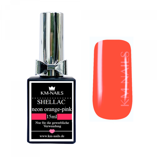 KM-Nails Shellac neon orange-pink 15ml