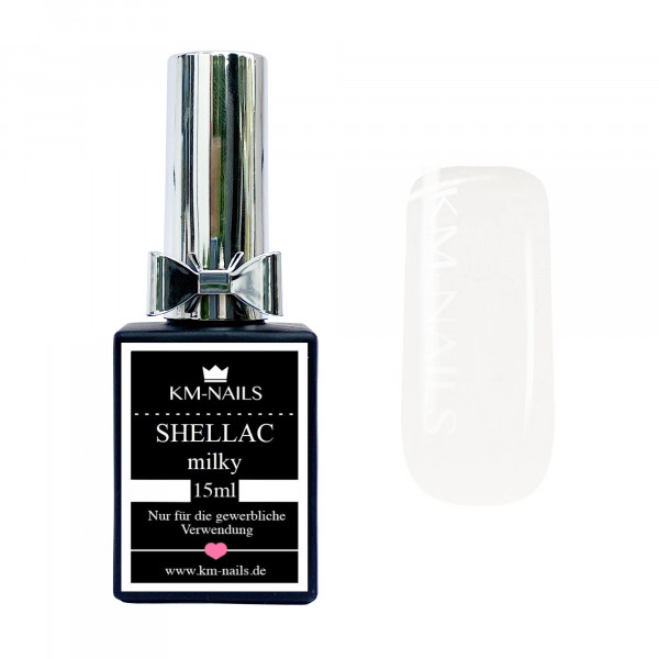 KM-Nails Shellac milky white 15ml HEMA frei