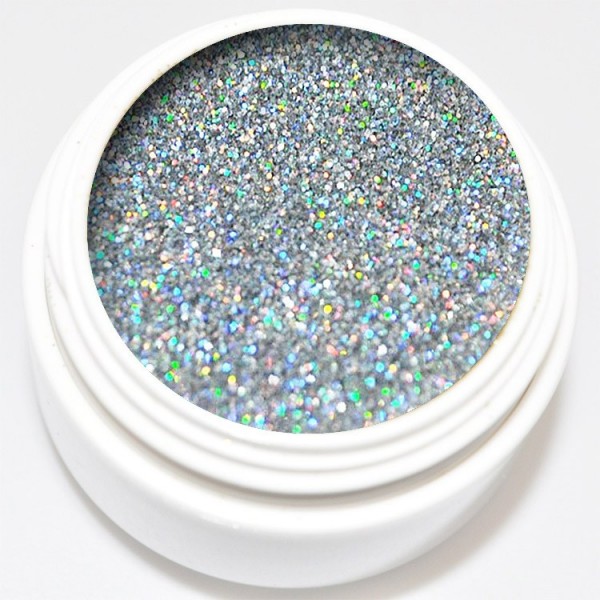 5ml Extrem Diamant Glitter Gel silber hologramm