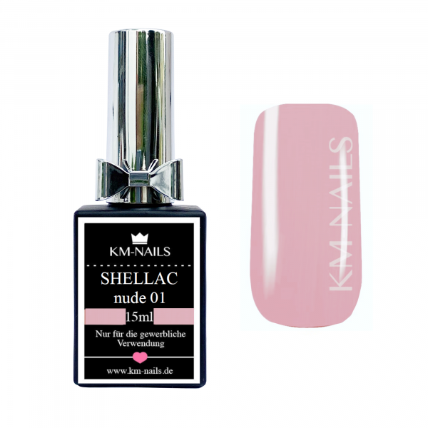KM-Nails Shellac nude 01 in 15ml