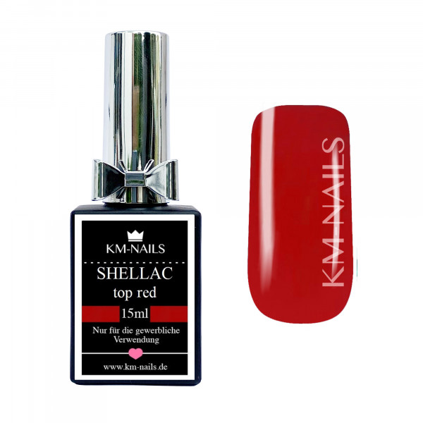 KM-Nails Shellac top red