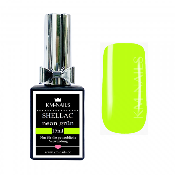 KM-Nails Shellac neon grün 15ml