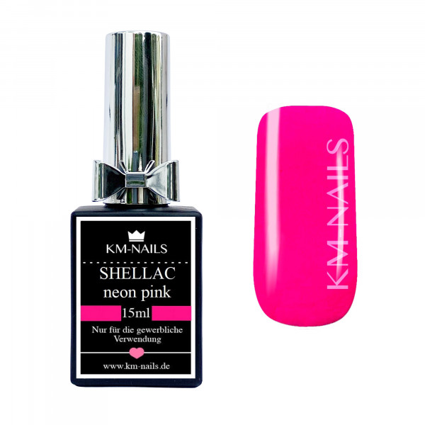 KM-Nails Shellac neon pink